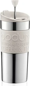 Bodum Travel Press Set Kaffeebereiter 350ml edelstahl cremefarben