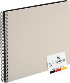 Goldbuch Spiralalbum Bella Vista 34x30 schwarze Seiten hellgrau