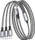 Raviad 3in1 USB Ladekabel grau