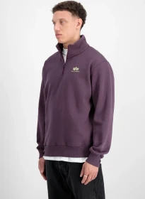 Alpha Industries Half Zip SL Sweatshirt plum (Herren)