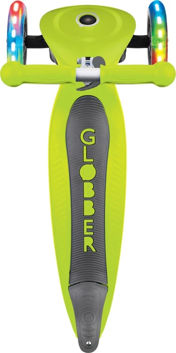 Globber Foldable Lights Kickboard lime green