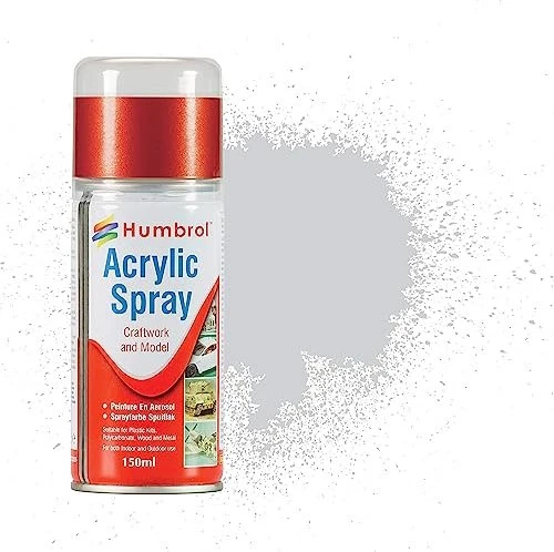 Humbrol Acrylic Spray Paint 11 silver metallic, 150ml