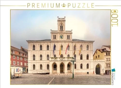 Calvendo Rathaus am Marktplatz im neugothischem Stil mit Glockenturm