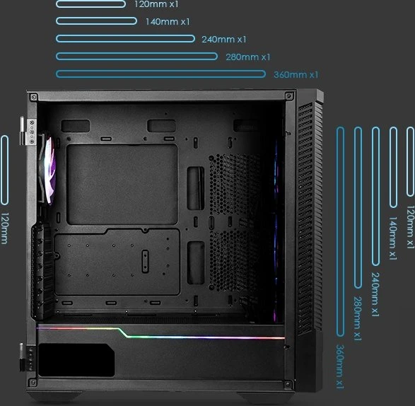 MSI MPG Velox 100R, Glasfenster