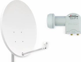 Opticum QA60 Stahl lichtgrau inkl. Twin-LNB