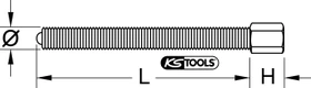 KS Tools Spindel für Abzieher G1"x11Gx360mm