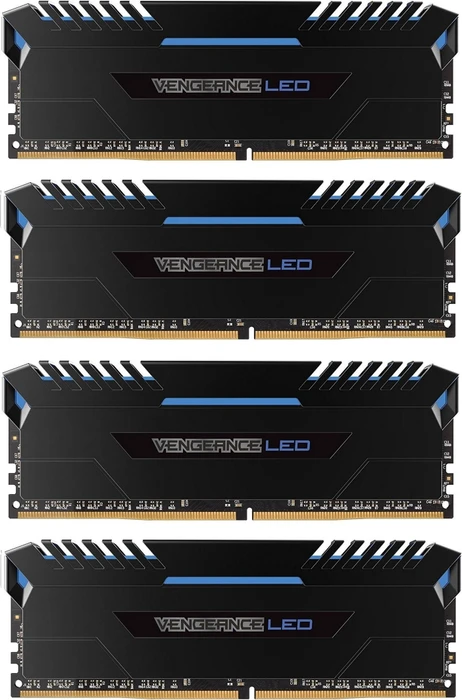 Corsair Vengeance LED blau UDIMM 64GB Kit, DDR4-3000, CL15-17-17-35