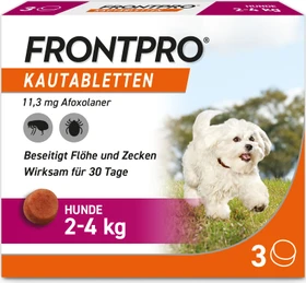 Frontline Frontpro für Hunde 2kg bis 4kg Kautabletten, 3 Stück