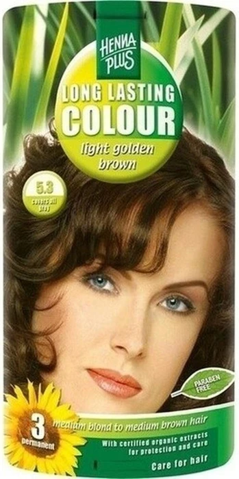 Henna Plus Long Lasting Colour Haarfarbe 5.3 Golden Brown, 100ml