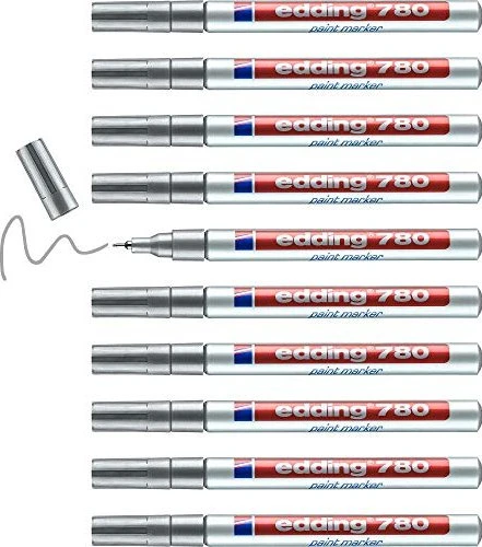edding 780 Lackmarker silber, 10er-Pack