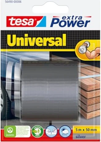 tesa extra Power Universal silber, Gewebeband, 50mm/5m, 1 Stück