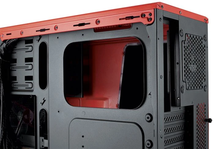 Corsair Graphite Series 230T orange, Acrylfenster
