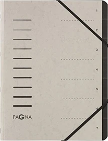 Pagna Ordnungsmappe, 7 Fächer, A4, hellgrau