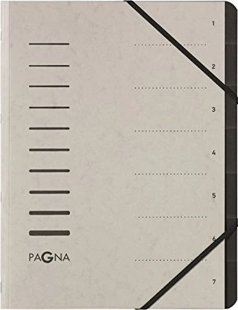 Pagna Ordnungsmappe, 7 Fächer, A4, hellgrau