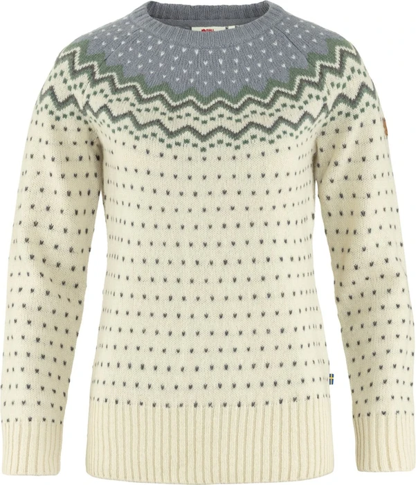 Fjällräven Övik Strickpullover chalk white/flint grey (Damen)