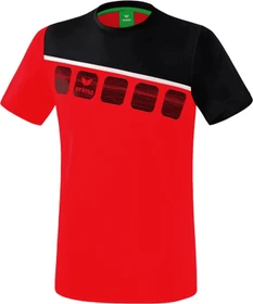 Erima 5-C Funktionsshirt kurzarm rot/schwarz/weiß (Herren)