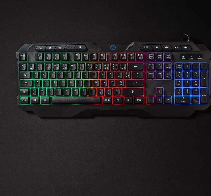 Nedis Gaming Tastatur, LEDs RGB, schwarz, USB, FR