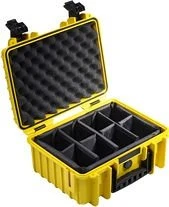 B&W International Outdoor Case Typ 3000 Koffer gelb mit variabler Facheinteilung
