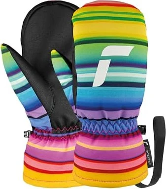 Reusch Carter R-Tex XT Mitten Skihandschuhe black/multicolor lines (Junior)