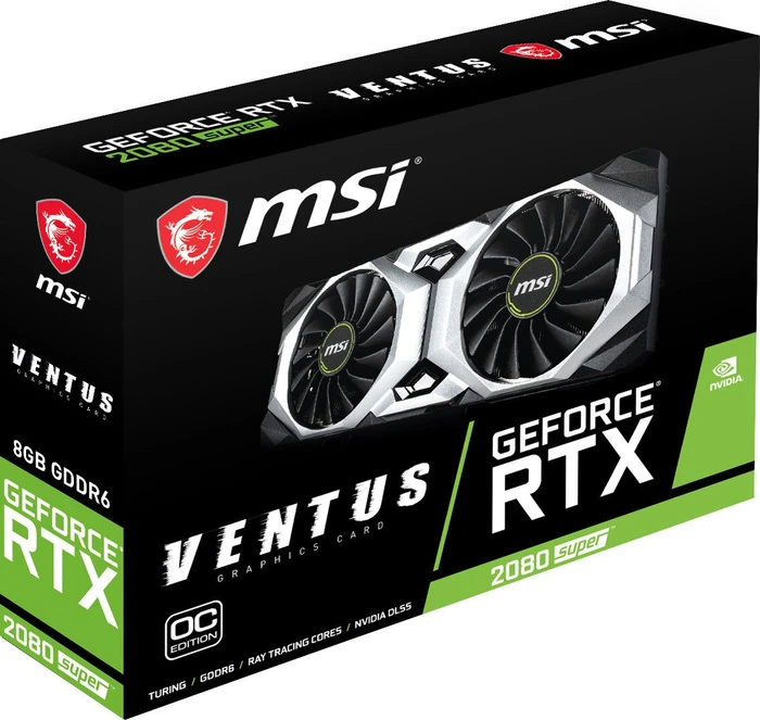 MSI GeForce RTX 2080 SUPER Ventus OC, 8GB GDDR6, HDMI, 3x DP