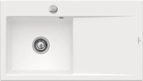 Villeroy & Boch Subway Style 50 Einbau Becken links mit Ablauffernbedienung stone white