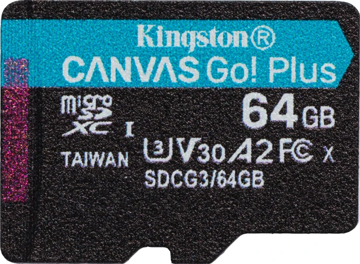 Kingston Canvas Go! Plus R170/W70 64GB Kit, UHS-I U3, A2, Class 10