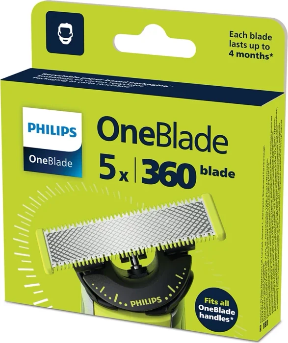 Philips QP450/50 OneBlade 360 Rasierklinge, 5 Stück