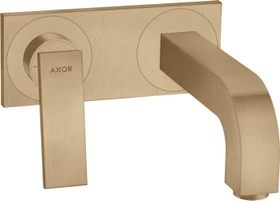 Hansgrohe Axor Citterio 2-Loch Waschbeckenarmatur mit Hebelgriffen und Platte 220mm brushed bronze