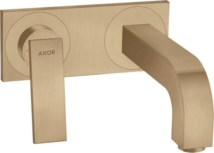 Hansgrohe Axor Citterio 2-Loch Waschbeckenarmatur mit Hebelgriffen und Platte 220mm brushed bronze