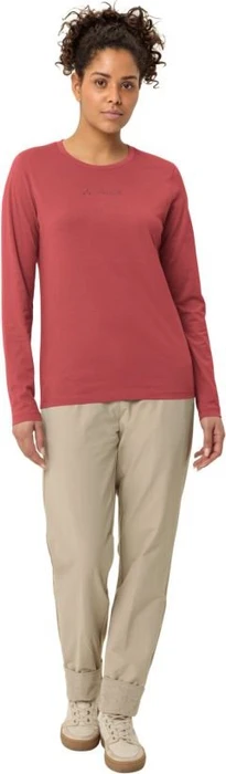 Vaude Logo Shirt langarm brick (Damen)