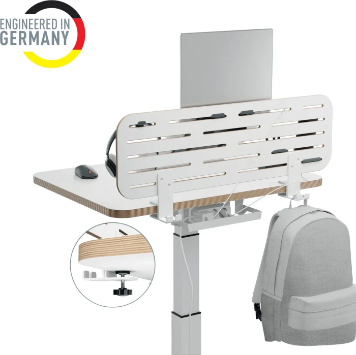 Leitz Ergo Pegboard, Schreibtisch-Organizer, Notebook-Halterung, weiß