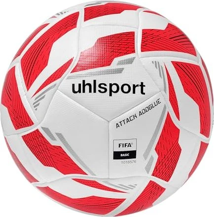 uhlsport Attack Addglue Fußball weiß/rot/silber