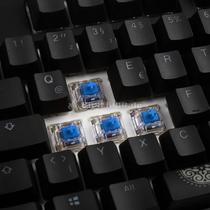 Ducky Shine 7 PBT, LEDs RGB, schwarz, MX RGB BLUE, USB, DE