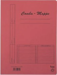 Bene Comba Dreiflügelmappe, A4, rot, 5er-Pack