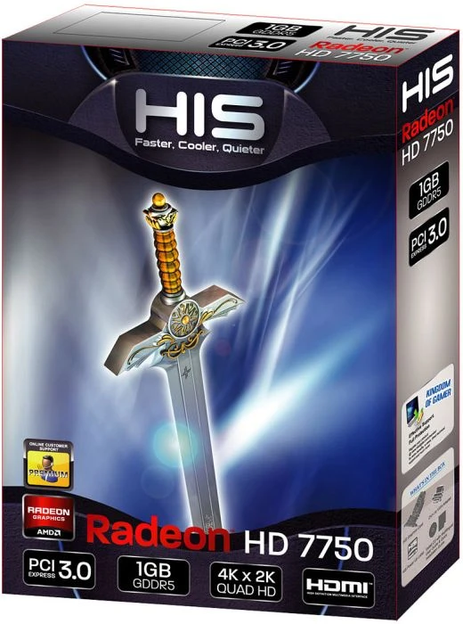 HIS Radeon HD 7750 iCooler, 1GB GDDR5, VGA, DVI, HDMI