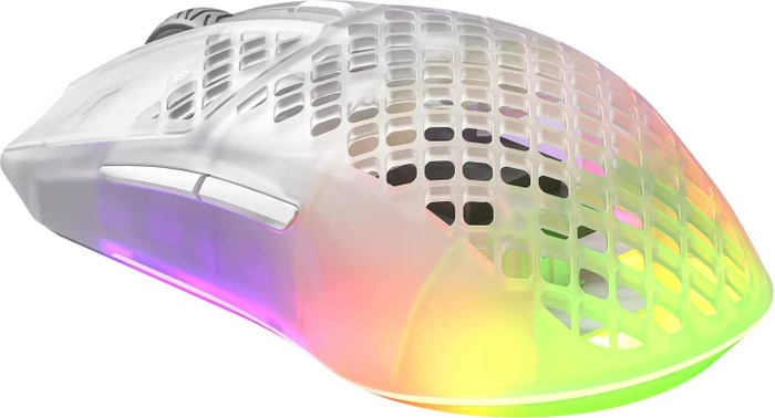 SteelSeries Aerox 3 Wireless Ghost weiß/transparent, USB/Bluetooth