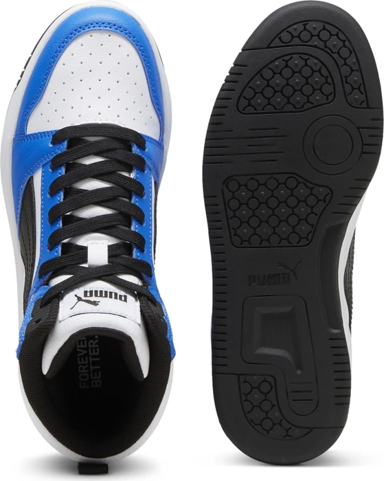 Puma Rebound V6 Mid puma white/puma black/racing blue (Junior)