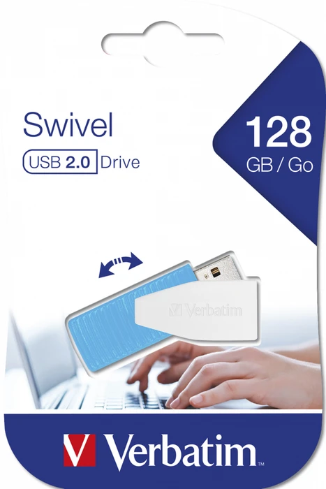 Verbatim Store 'n' Go Swivel 128GB blau, USB-A, USB 2.0