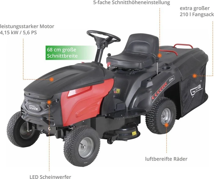 Güde GAR 685 T Benzin-Rasentraktor