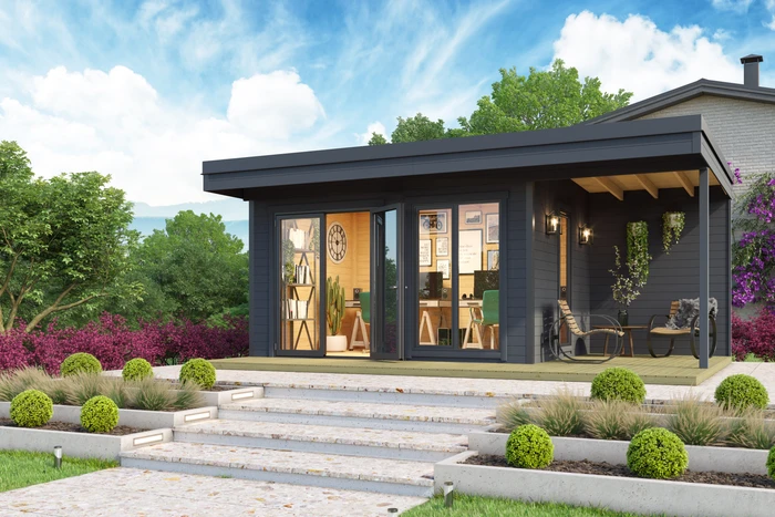 Lasita Maja Domeo 7 Gartenhaus carbongrau