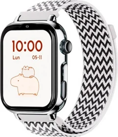 SaveFamily SaveWatch Plus 2 silber mit Stoffarmband zickzack
