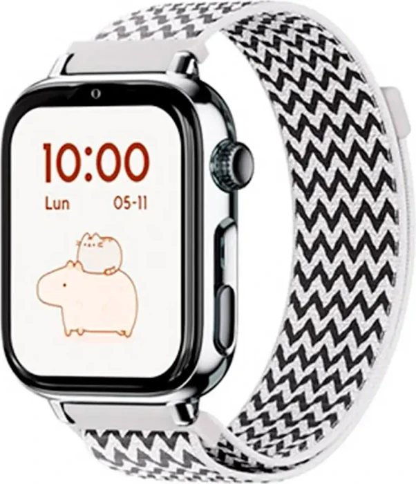 SaveFamily SaveWatch Plus 2 silber mit Stoffarmband zickzack