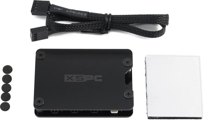 XSPC 8 Way PWM Splitter Hub schwarz, Lüfterverteiler 8-fach