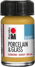 Marabu Porcelain & Glass Malfarbe Glänzend, gold metallic, 15ml