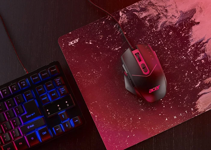 Acer Nitro NMW120 Gaming Mouse schwarz/rot, USB