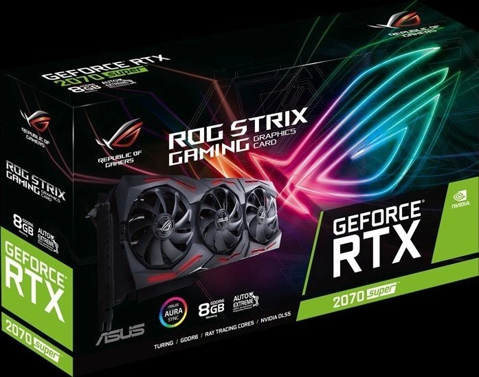 ASUS ROG Strix GeForce RTX 2070 SUPER, ROG-STRIX-RTX2070S-8G-GAMING, 8GB GDDR6, 2x HDMI, USB-C, 2x DP