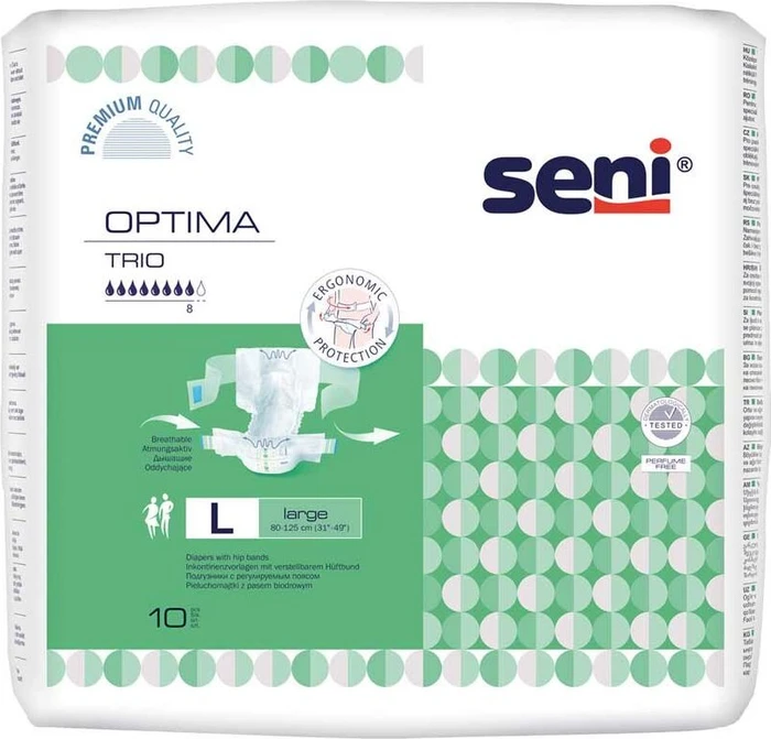 Seni Optima Trio Hygieneeinlage mit Hüftbund Größe L, 60 Stück