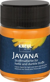 Kreul Javana Stoffmalfarbe für helle und dunkle Stoffe, orange, 50ml