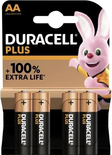 Duracell Plus Mignon AA, 4er-Pack