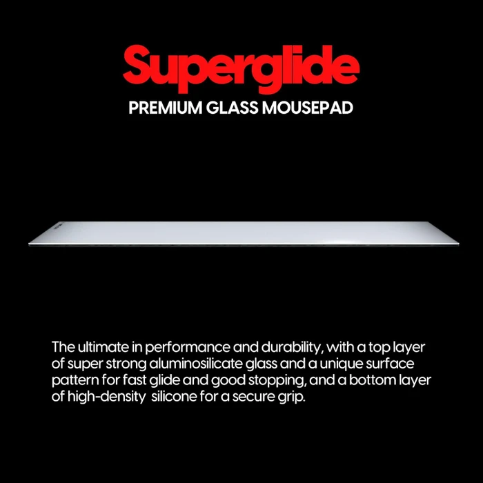 Pulsar Gaming Gears Superglide Glass Mousepad XXL, 980x420mm, weiß